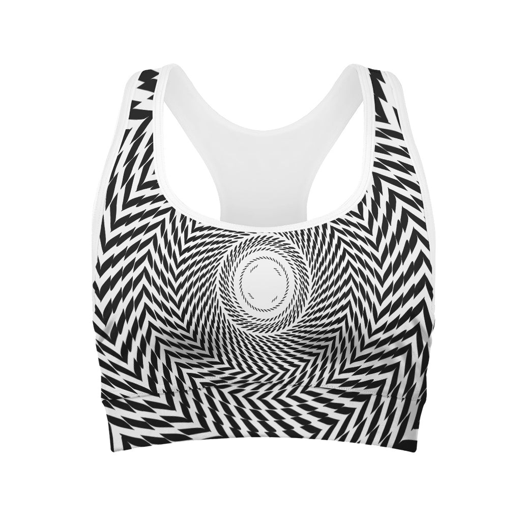 Spiral Illusory Motion Print Women's Sports Bra