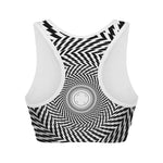 Spiral Illusory Motion Print Women's Sports Bra