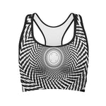 Spiral Illusory Motion Print Women's Sports Bra