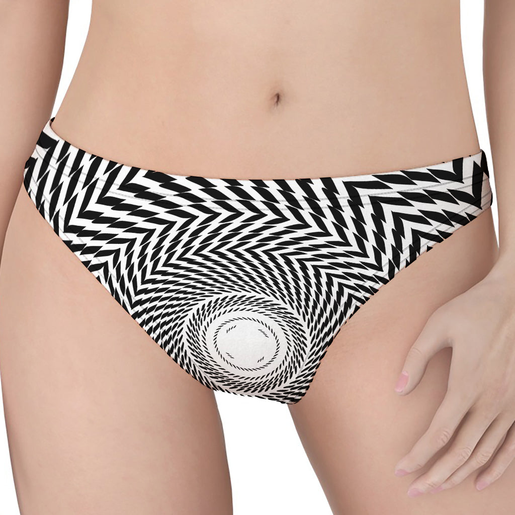 Spiral Illusory Motion Print Women's Thong