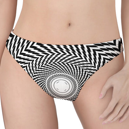 Spiral Illusory Motion Print Women's Thong