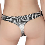 Spiral Illusory Motion Print Women's Thong