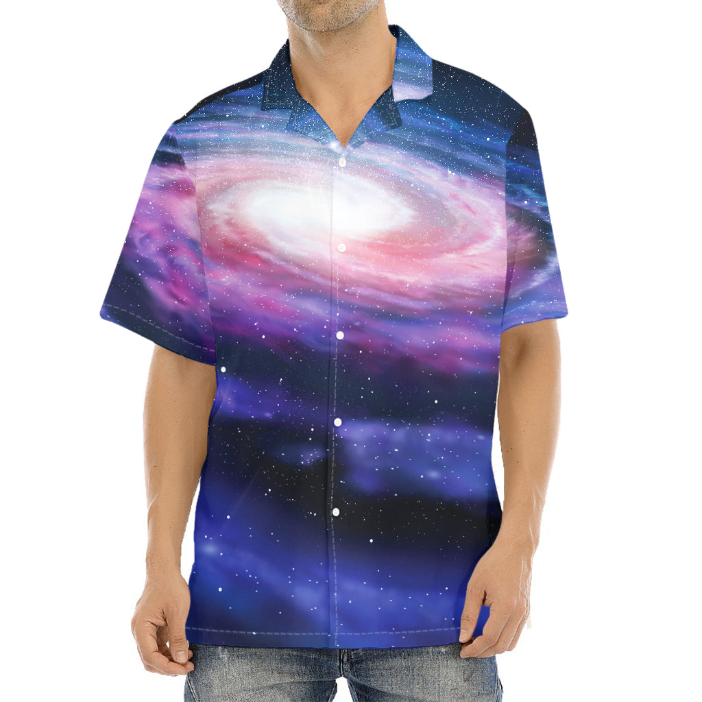 Spiral Milky Way Print Aloha Shirt