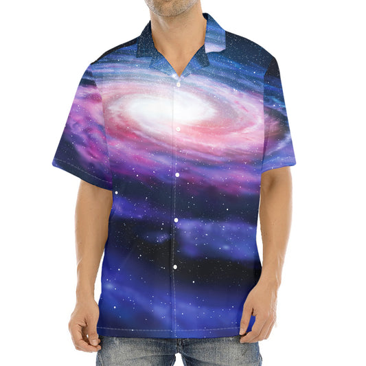 Spiral Milky Way Print Aloha Shirt