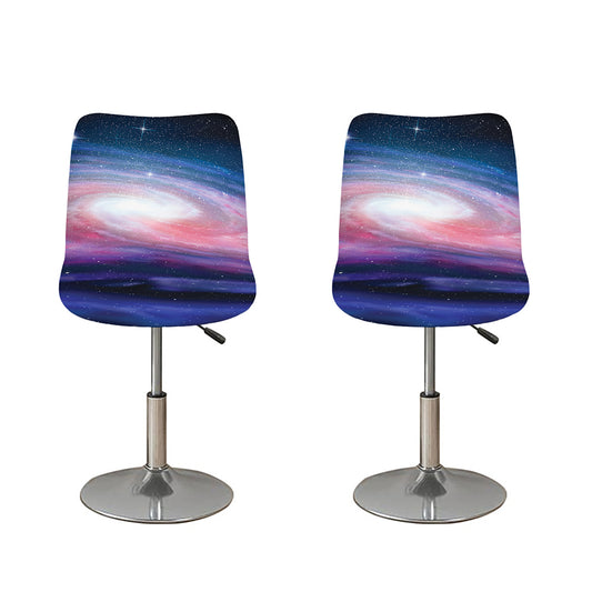 Spiral Milky Way Print Bar Stool Covers