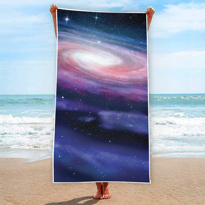 Spiral Milky Way Print Beach Towel