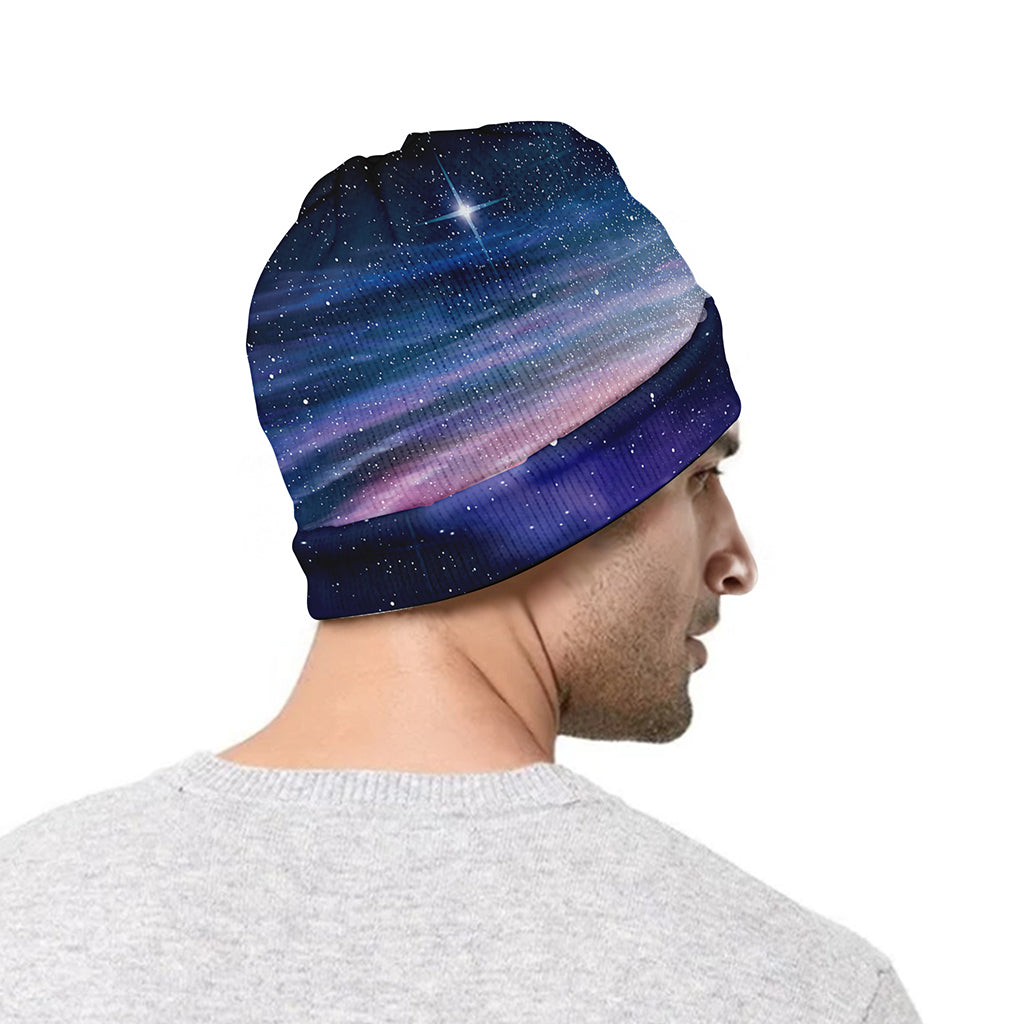 Spiral Milky Way Print Beanie