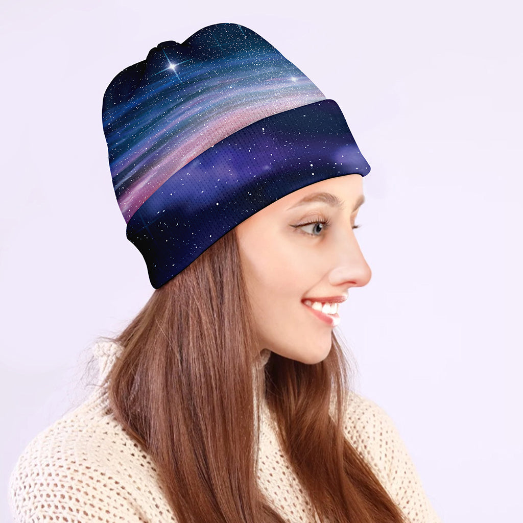 Spiral Milky Way Print Beanie