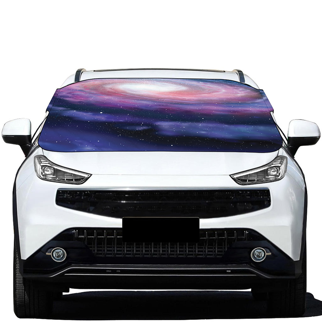 Spiral Milky Way Print Car Windshield Snow Cover