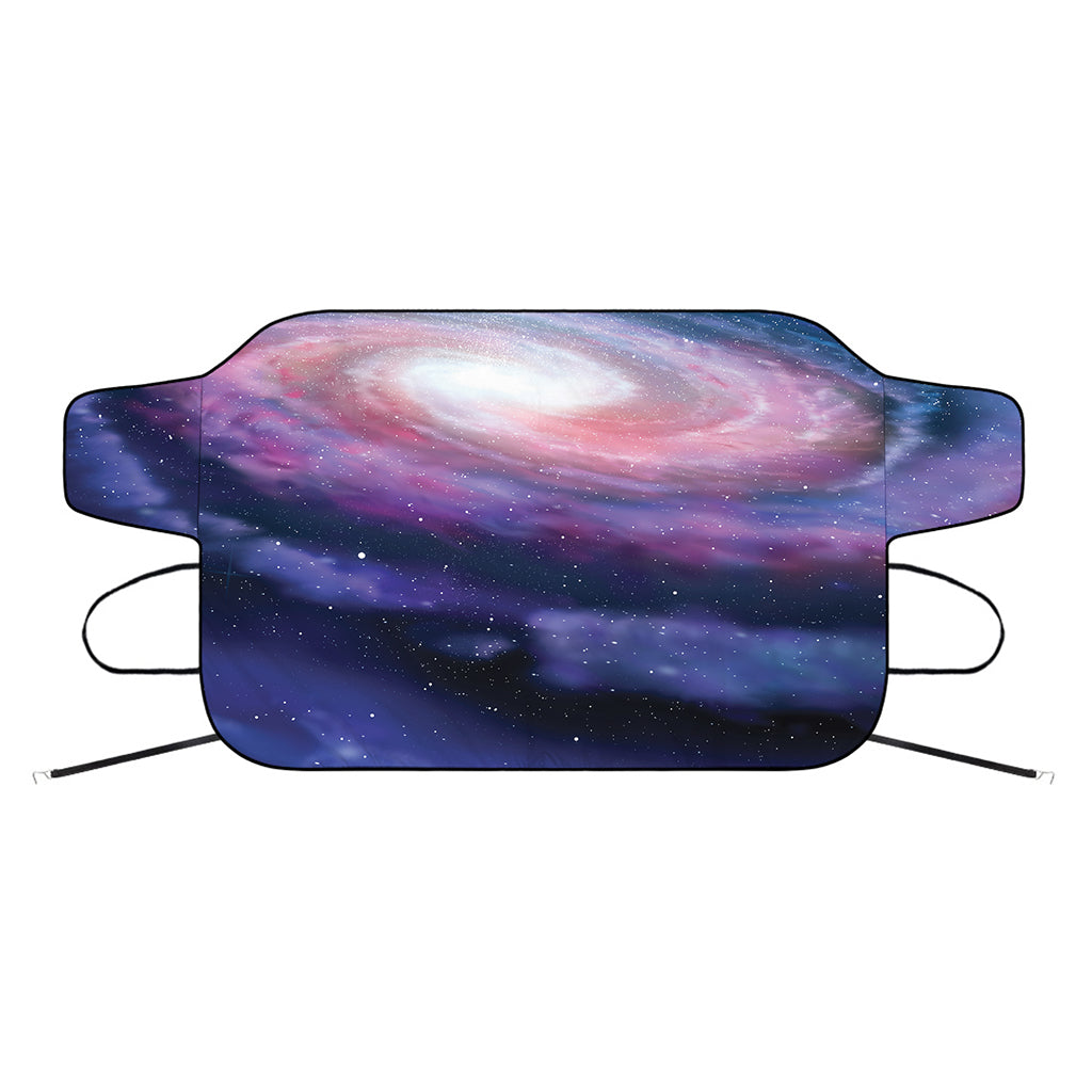 Spiral Milky Way Print Car Windshield Snow Cover