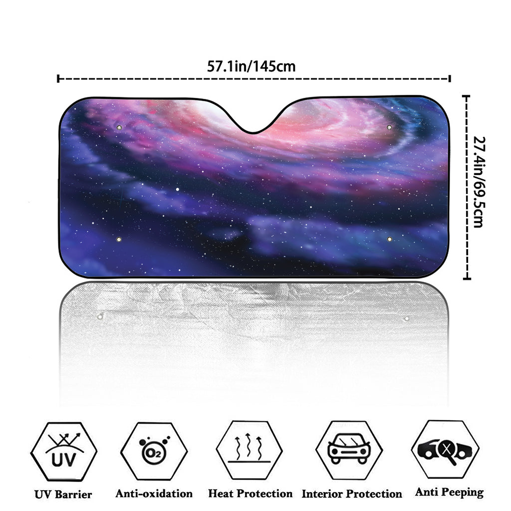 Spiral Milky Way Print Car Windshield Sun Shade