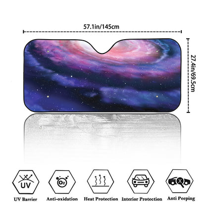 Spiral Milky Way Print Car Windshield Sun Shade