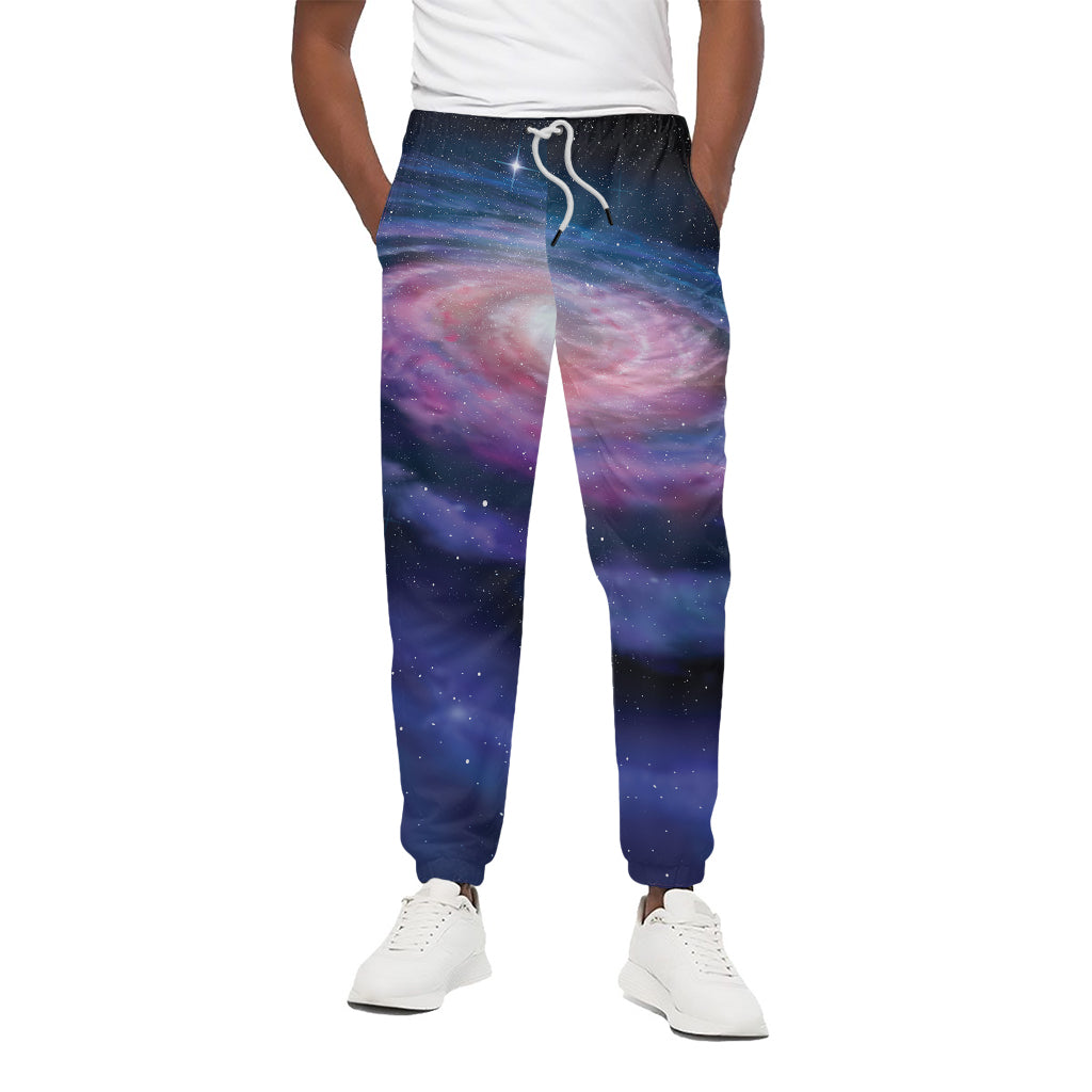 Spiral Milky Way Print Cotton Pants