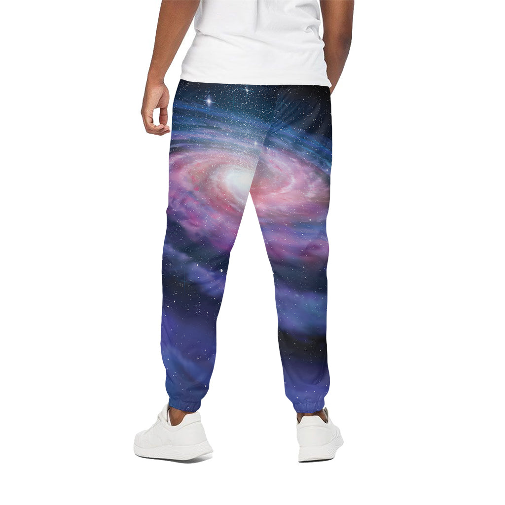 Spiral Milky Way Print Cotton Pants