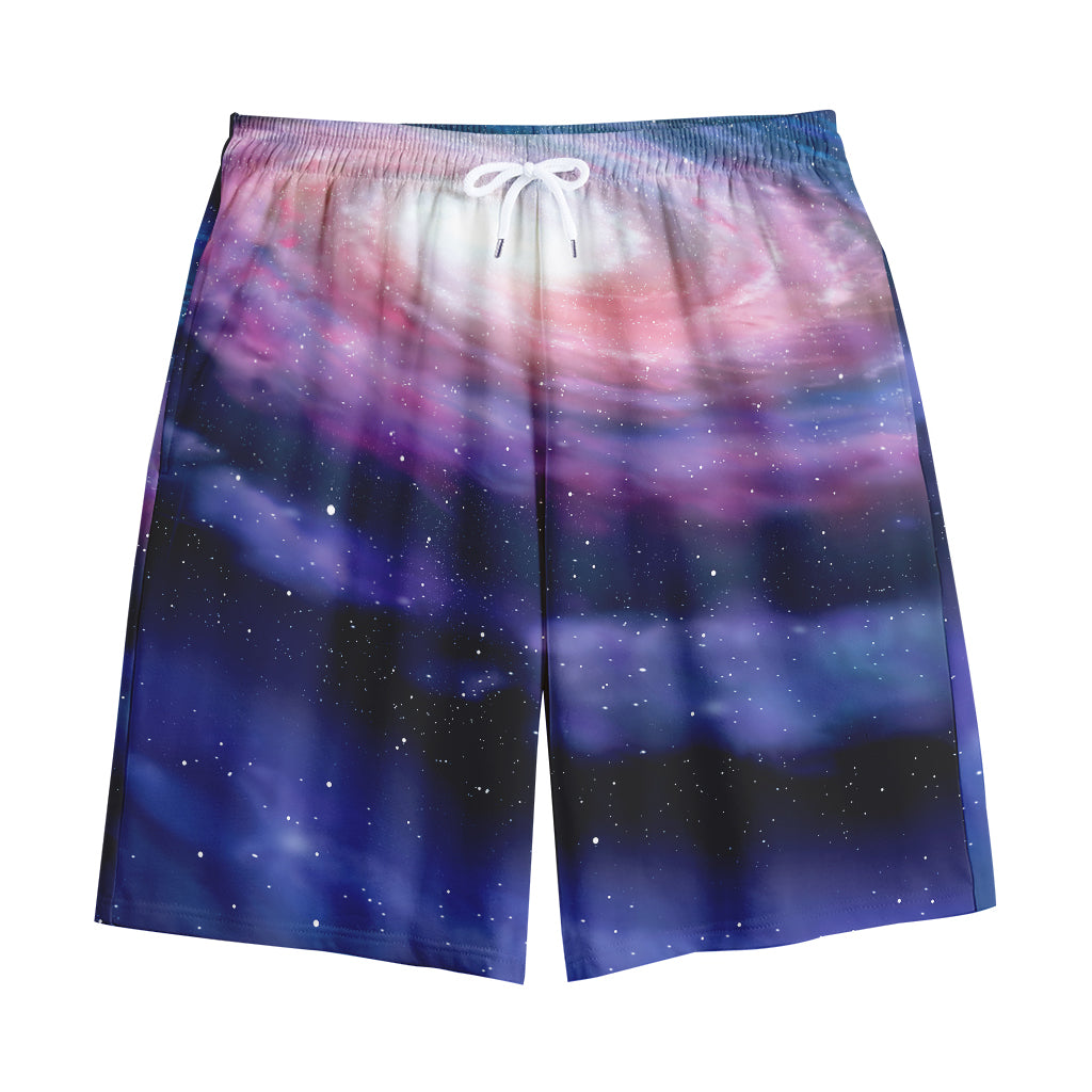 Spiral Milky Way Print Cotton Shorts