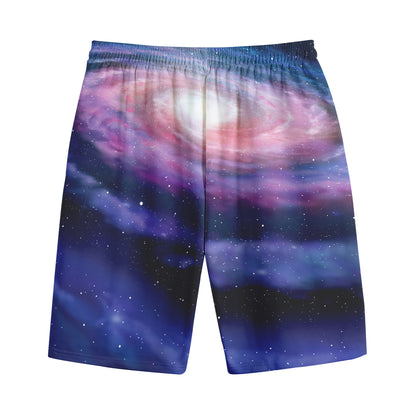 Spiral Milky Way Print Cotton Shorts