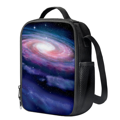 Spiral Milky Way Print Crossbody Lunch Bag