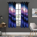 Spiral Milky Way Print Grommet Curtain Panels