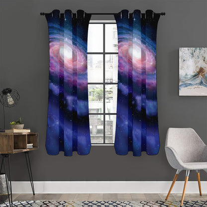 Spiral Milky Way Print Curtain