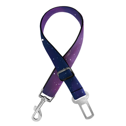 Spiral Milky Way Print Dog Seat Belt
