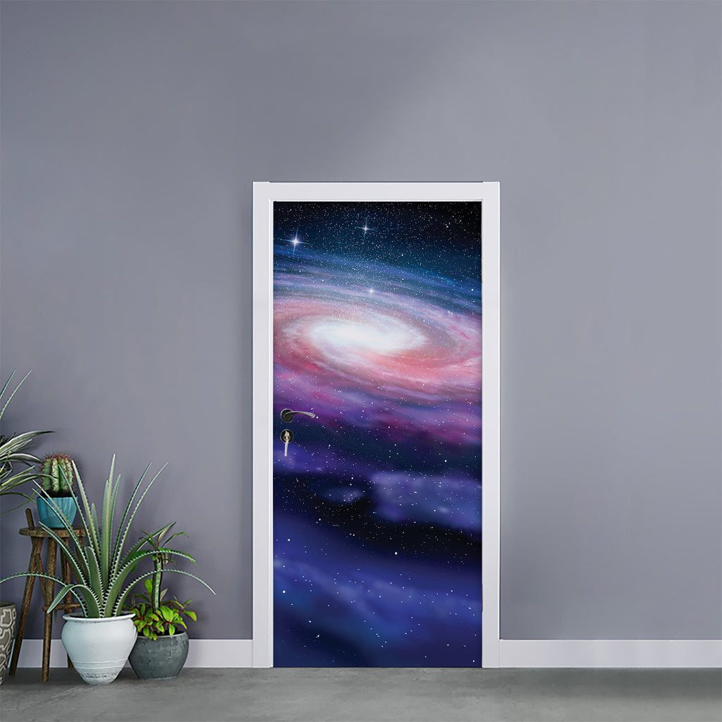 Spiral Milky Way Print Door Sticker