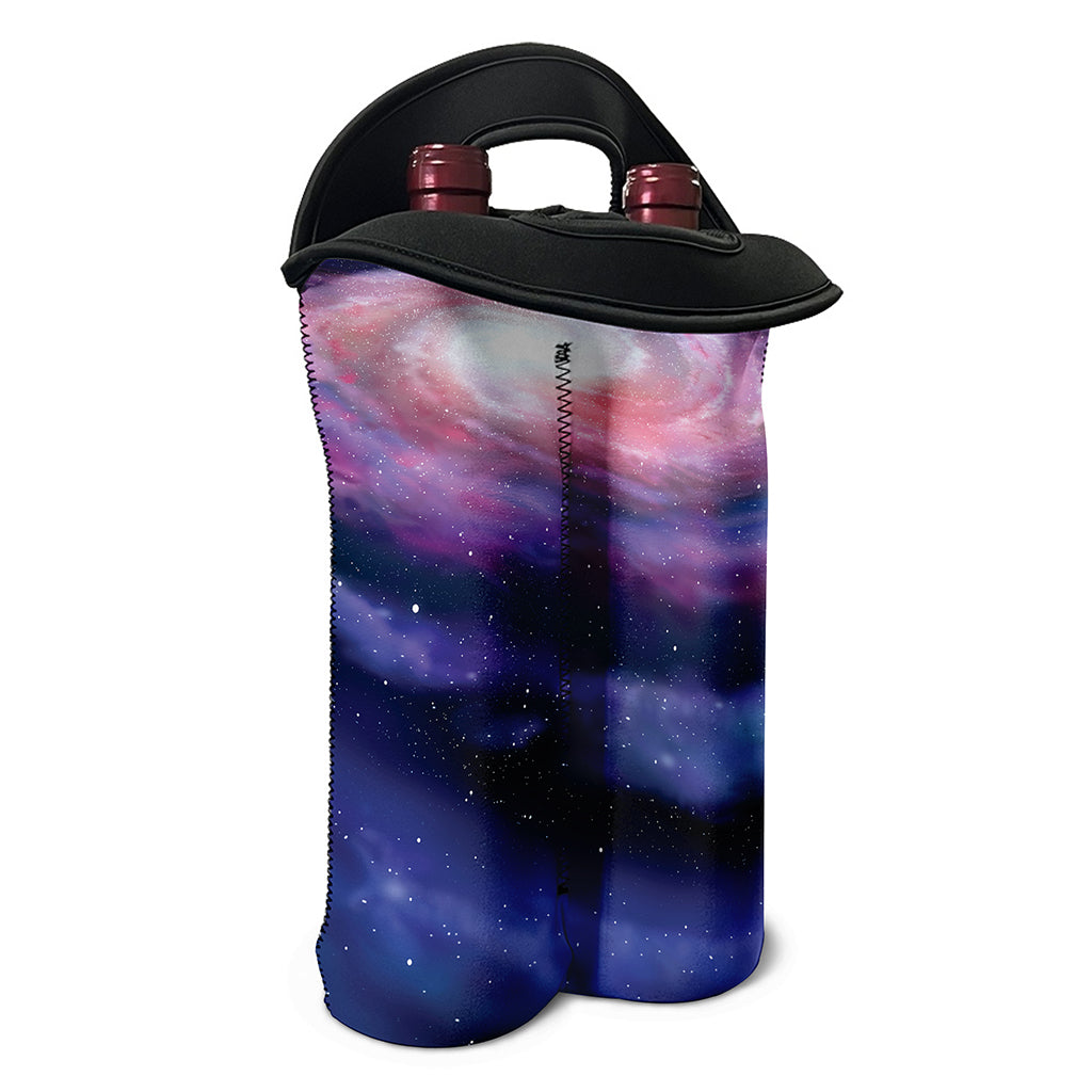 Spiral Milky Way Print Double Neoprene Wine Tote