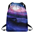 Spiral Milky Way Print Drawstring Backpack