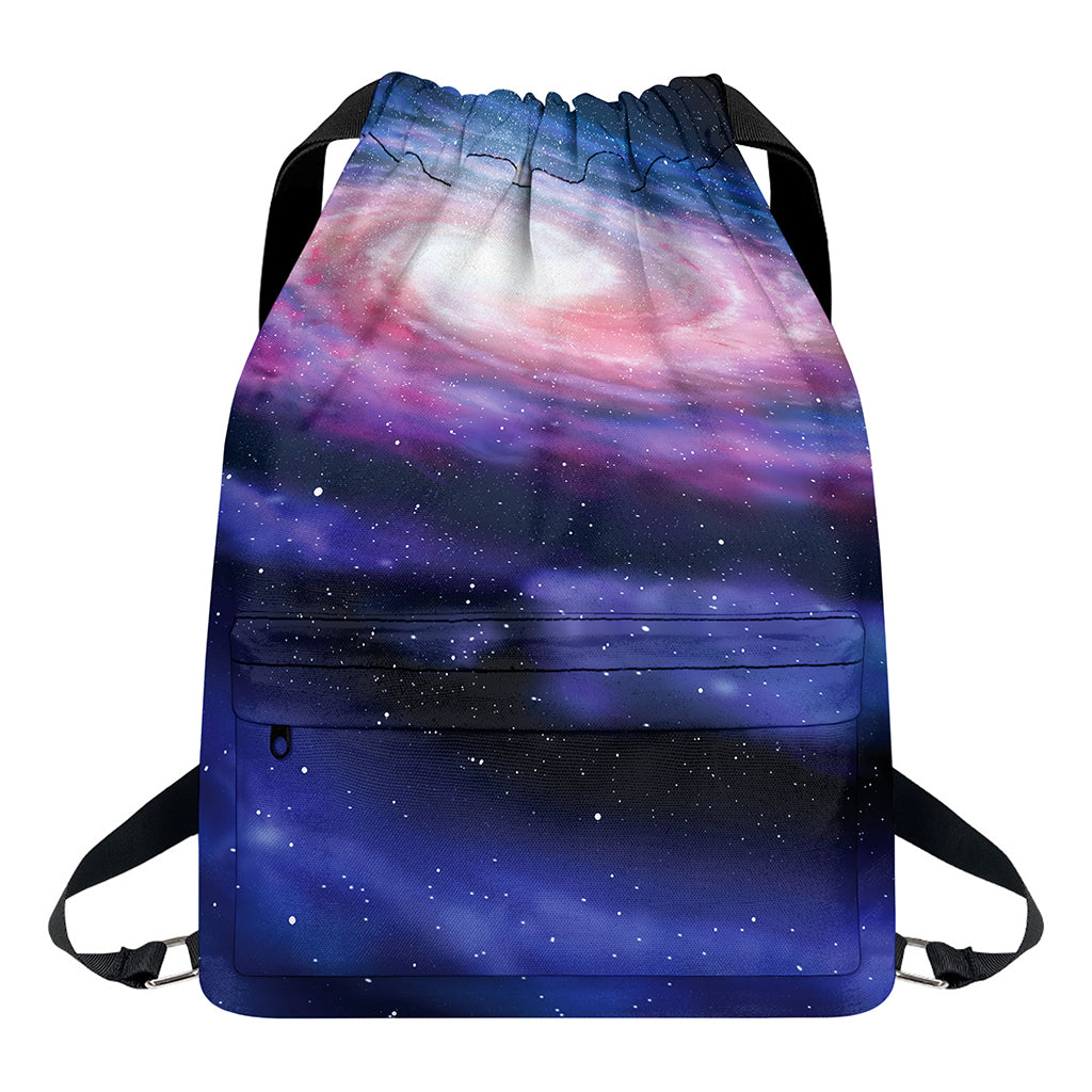 Spiral Milky Way Print Drawstring Backpack