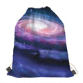 Spiral Milky Way Print Drawstring Bag