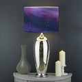 Spiral Milky Way Print Drum Lamp Shade