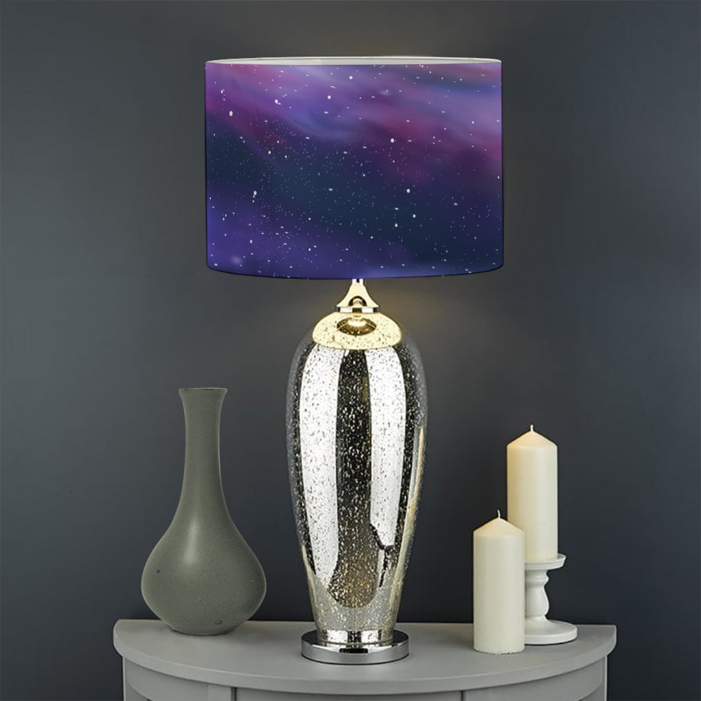 Spiral Milky Way Print Drum Lamp Shade