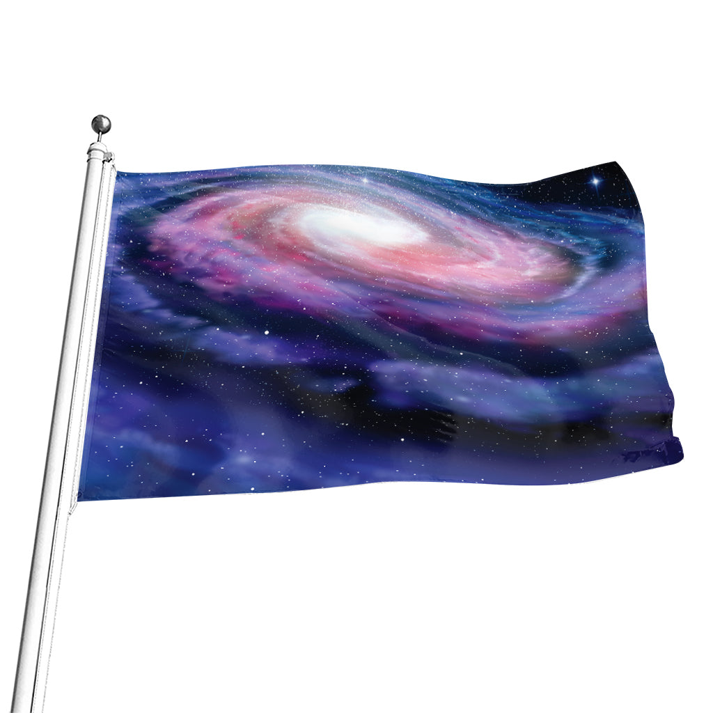 Spiral Milky Way Print Flag