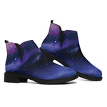 Spiral Milky Way Print Flat Ankle Boots