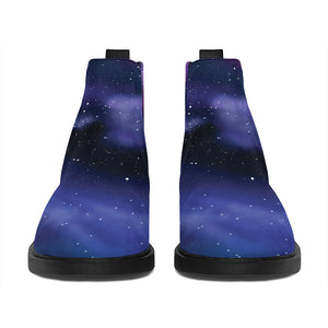 Spiral Milky Way Print Flat Ankle Boots