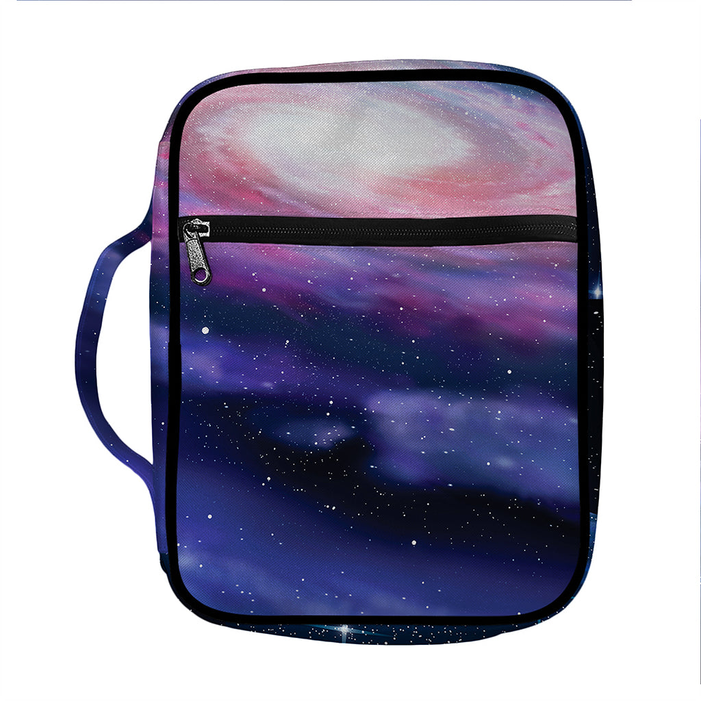 Spiral Milky Way Print Front Pocket Bible Bag