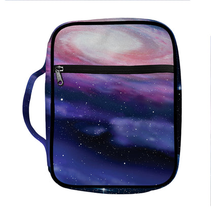 Spiral Milky Way Print Front Pocket Bible Bag