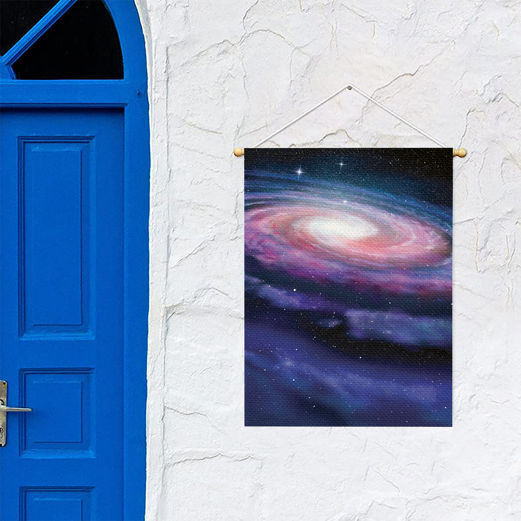Spiral Milky Way Print Garden Flag