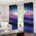 Spiral Milky Way Print Grommet Curtains