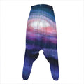 Spiral Milky Way Print Hammer Pants