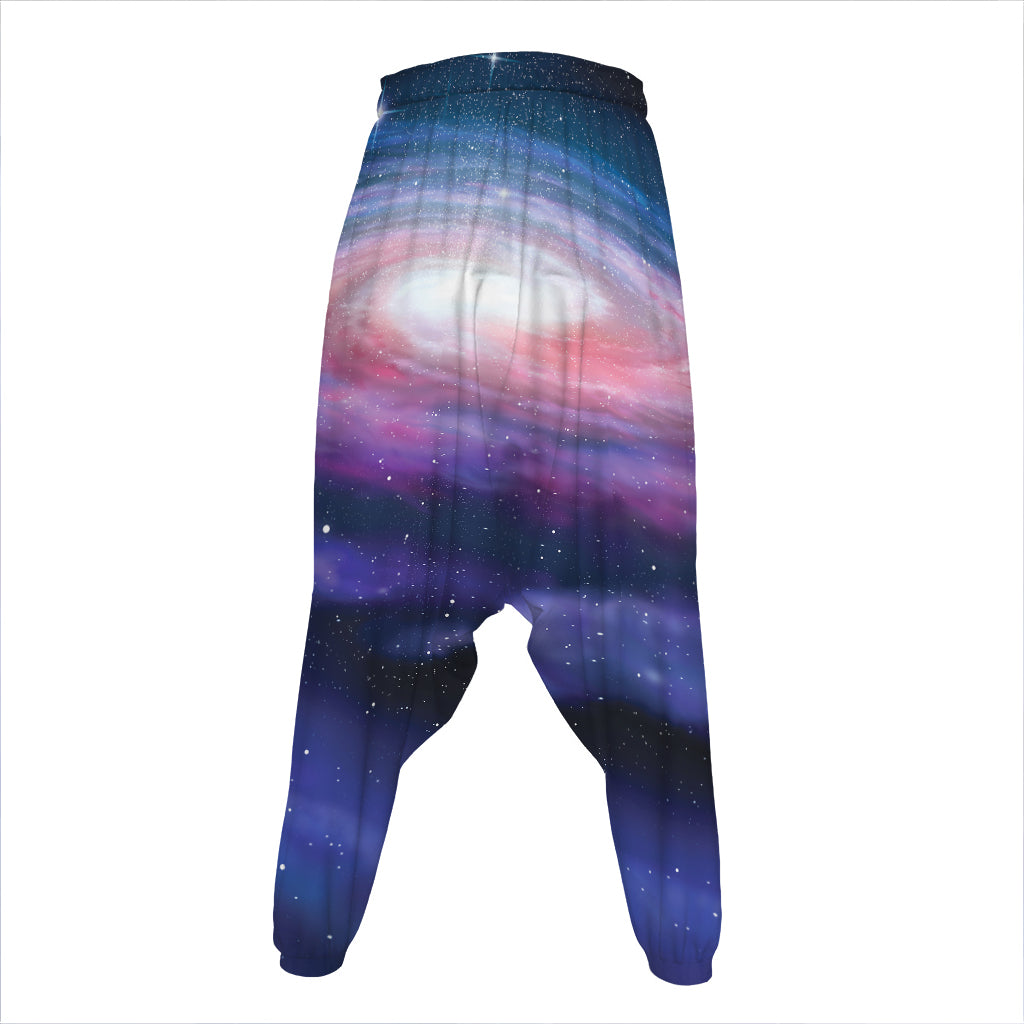 Spiral Milky Way Print Hammer Pants