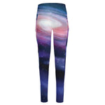 Spiral Milky Way Print High-Waisted Pocket Leggings
