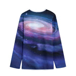 Spiral Milky Way Print Long Sleeve Short Coat