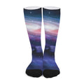 Spiral Milky Way Print Long Socks