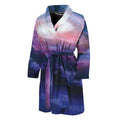 Spiral Milky Way Print Men's Bathrobe