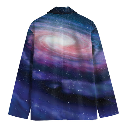 Spiral Milky Way Print Men's Blazer