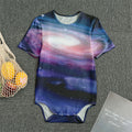 Spiral Milky Way Print Men's Bodysuit