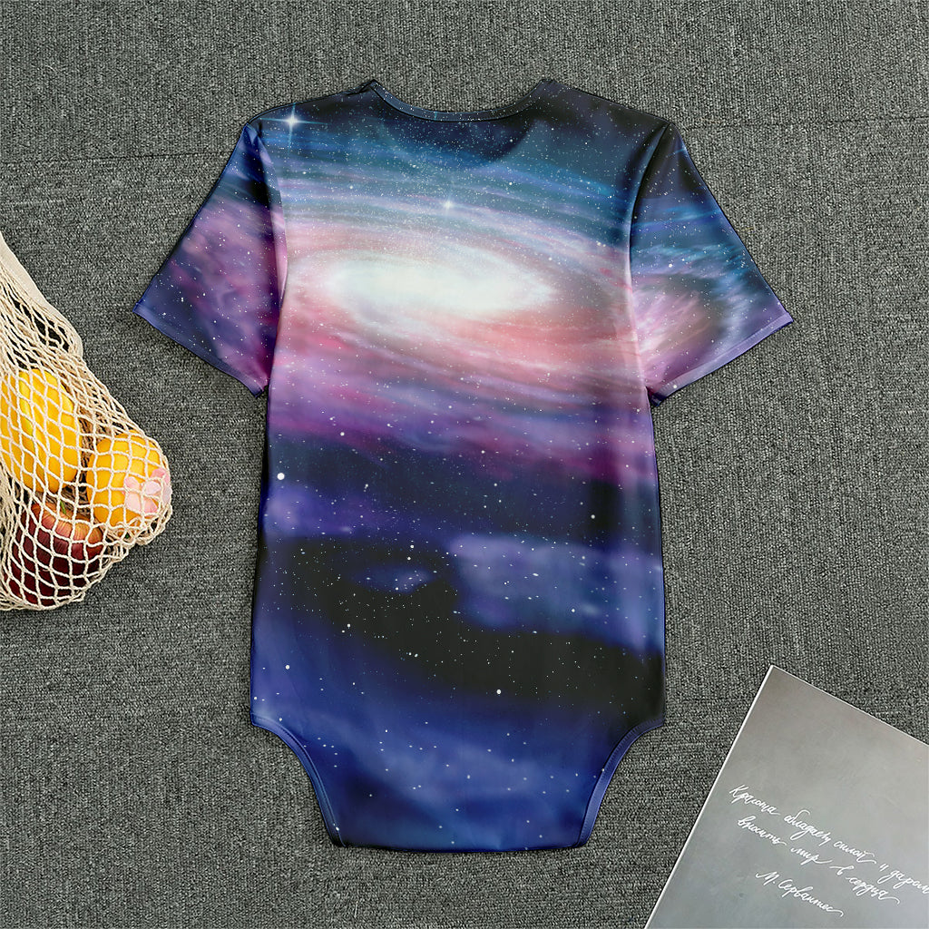 Spiral Milky Way Print Men's Bodysuit