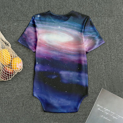 Spiral Milky Way Print Men's Bodysuit