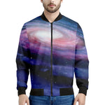 Spiral Milky Way Print Men's Bomber Jacket