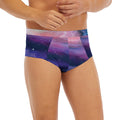Spiral Milky Way Print Men's Briefs